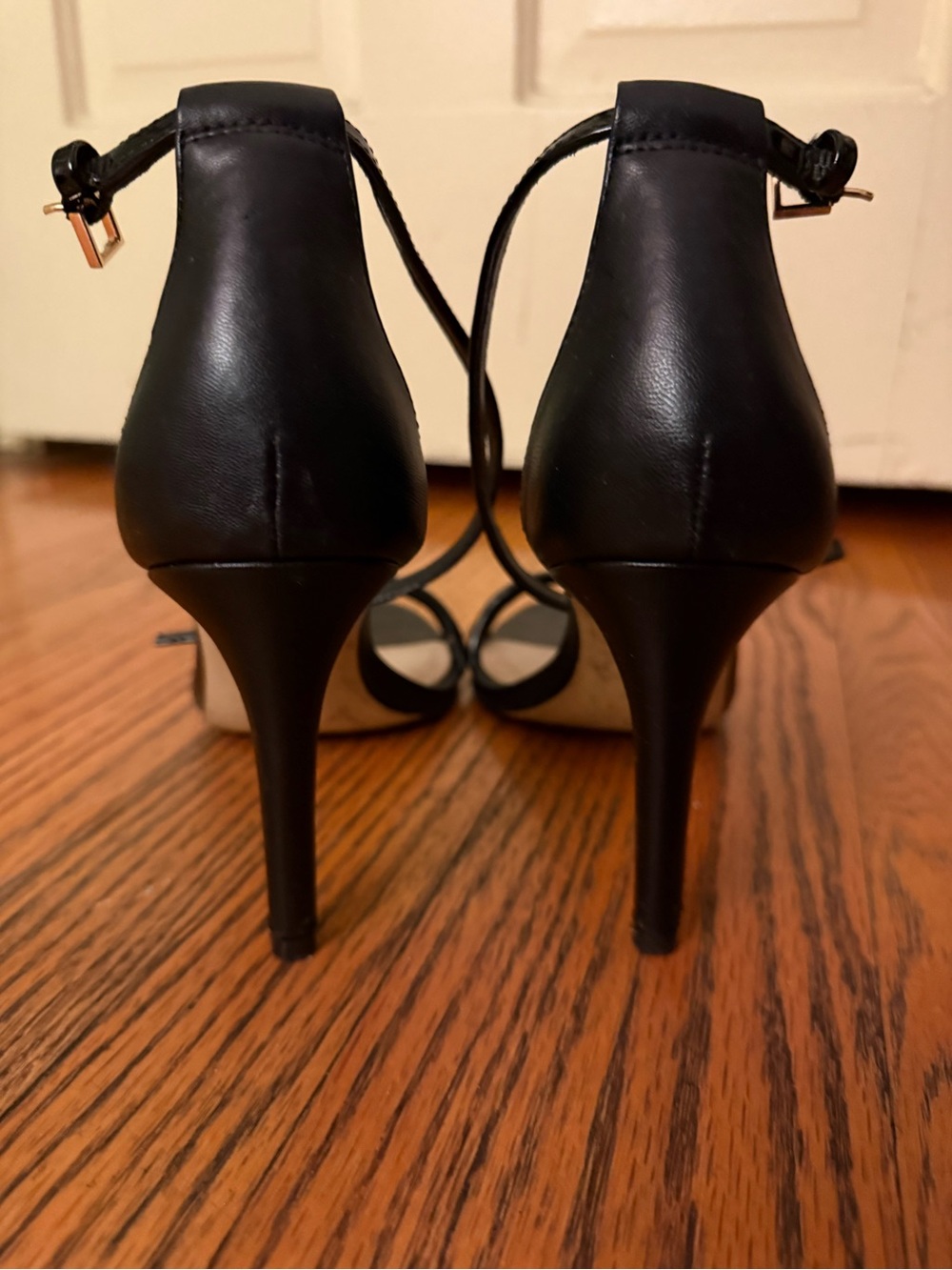Aldo Black Patent Strappy Stiletto Heels - Picture 5 of 7